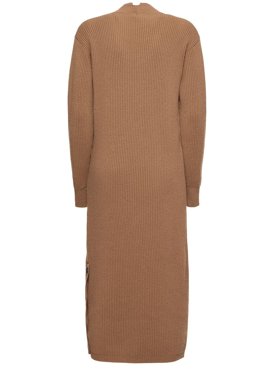 MAX MARA メルフィ ニットミディドレス 大人気 Max Mara Vincita ニットドレス ブラウン | Lyst