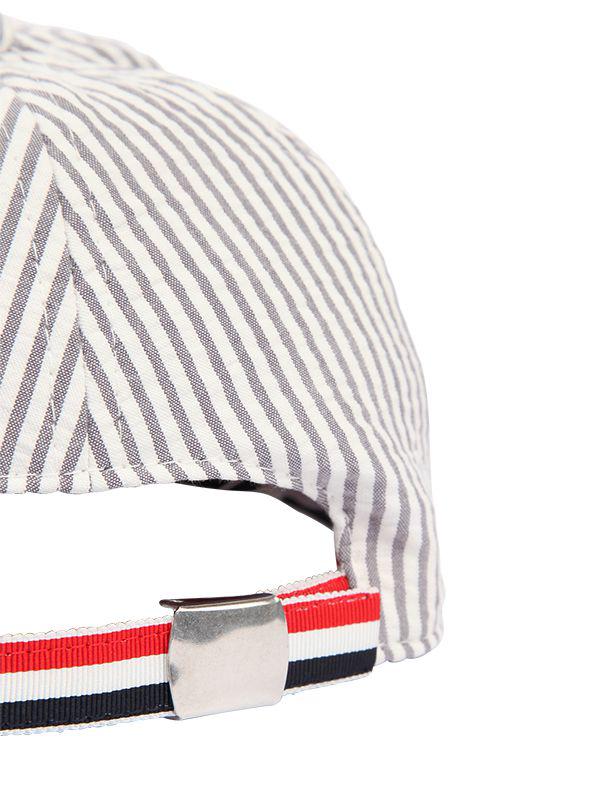 seersucker baseball cap