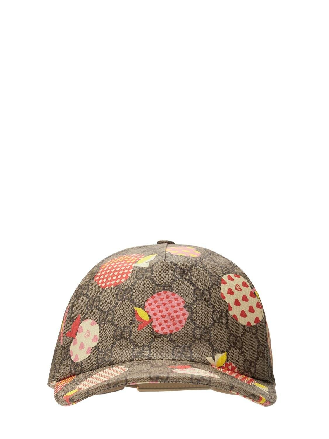 Gucci Leather Les Pommes Baseball Hat | Lyst