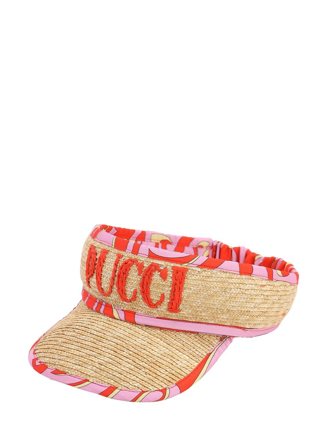 PUCCI Marmo And Iride-print Silk Visor Cap - Farfetch