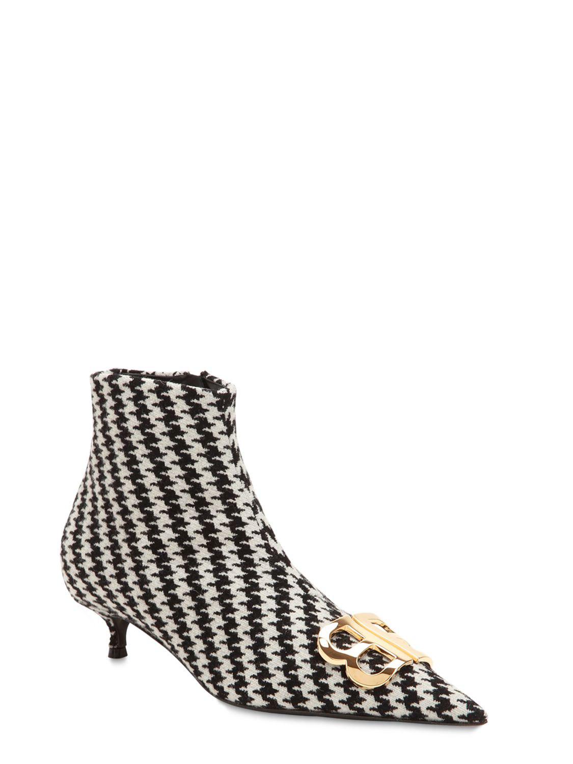 balenciaga tweed boots