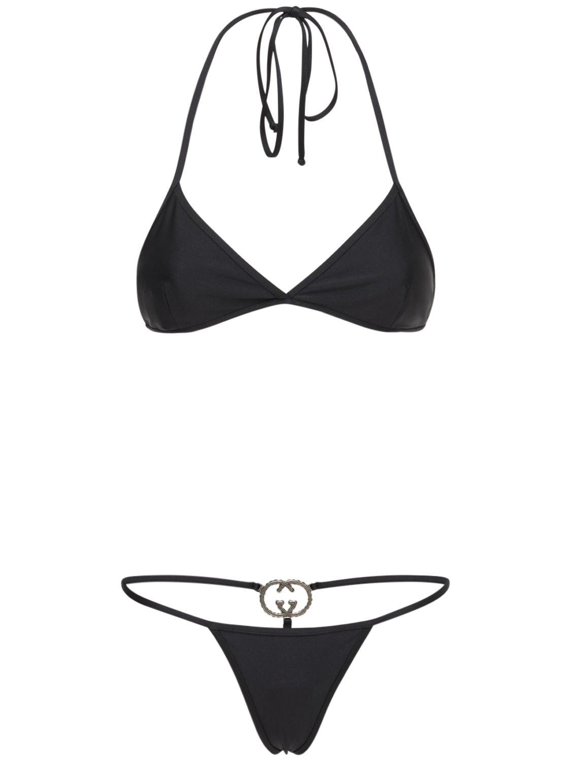 Gucci Sparkling Jersey Bikini with Double G