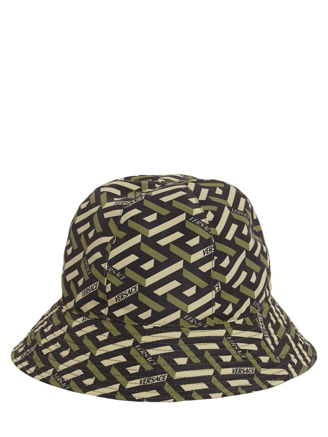 Versace Monogram Print Nylon Bucket Hat for Men | Lyst