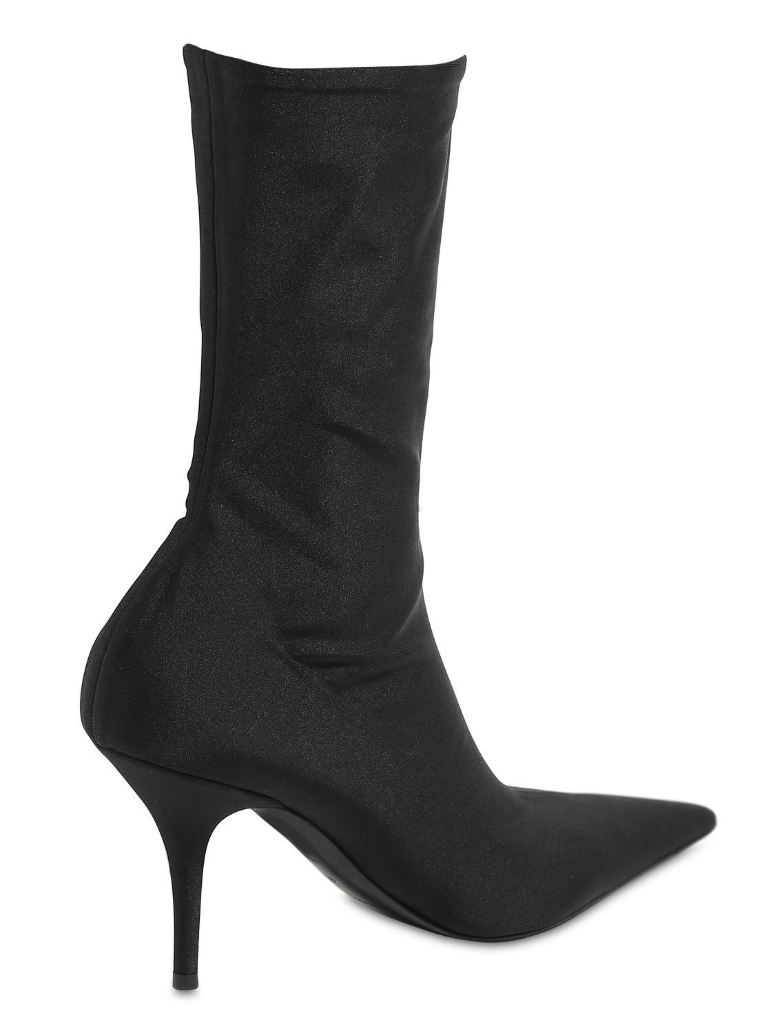 Balenciaga 80mm Knife Stretch Sock Ankle Boots in Black | Lyst