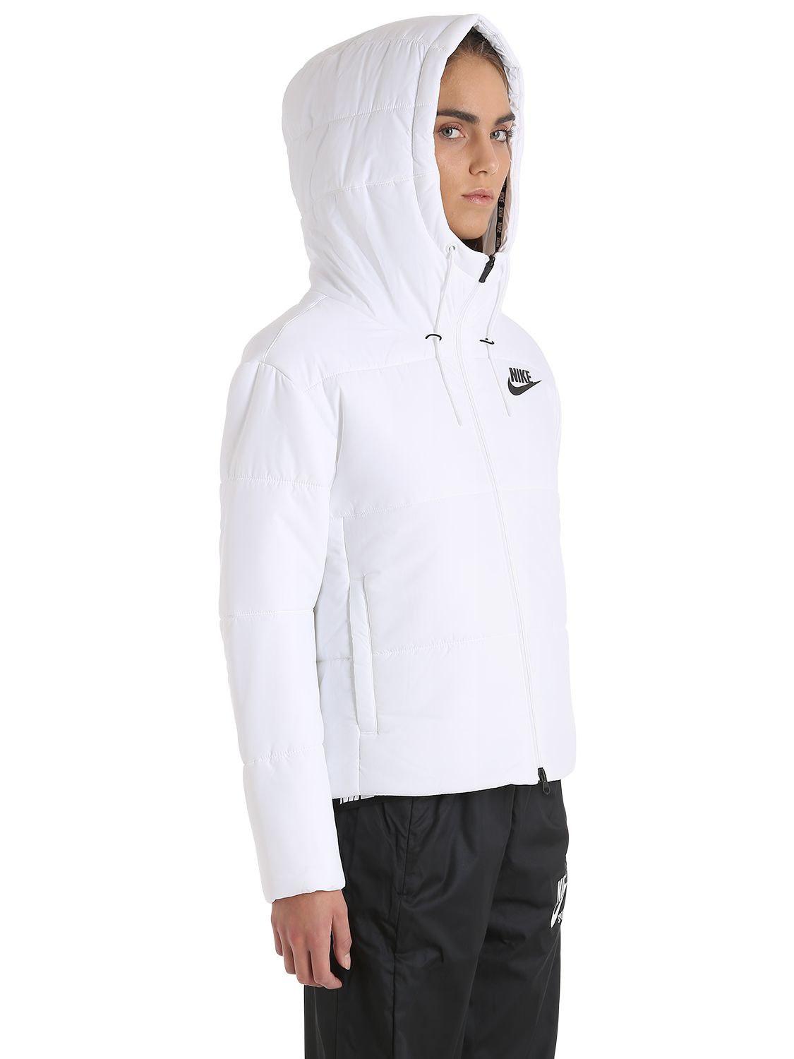 white nike puffer jacket