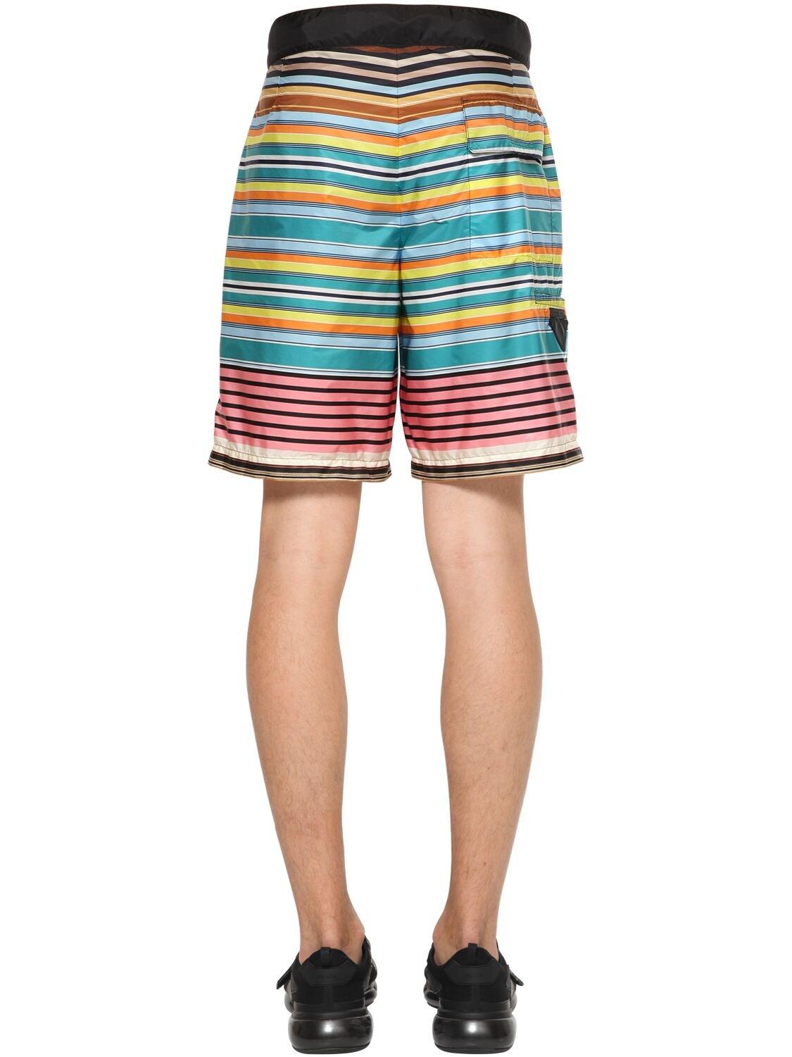 prada nylon shorts men's