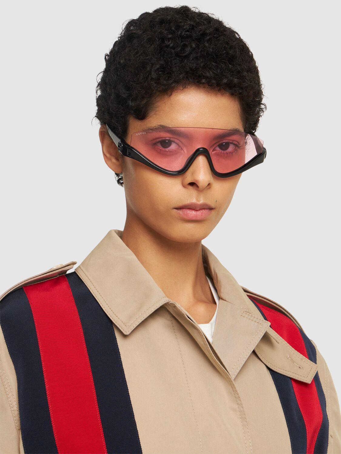 gucci cat eye gg injected sunglasses