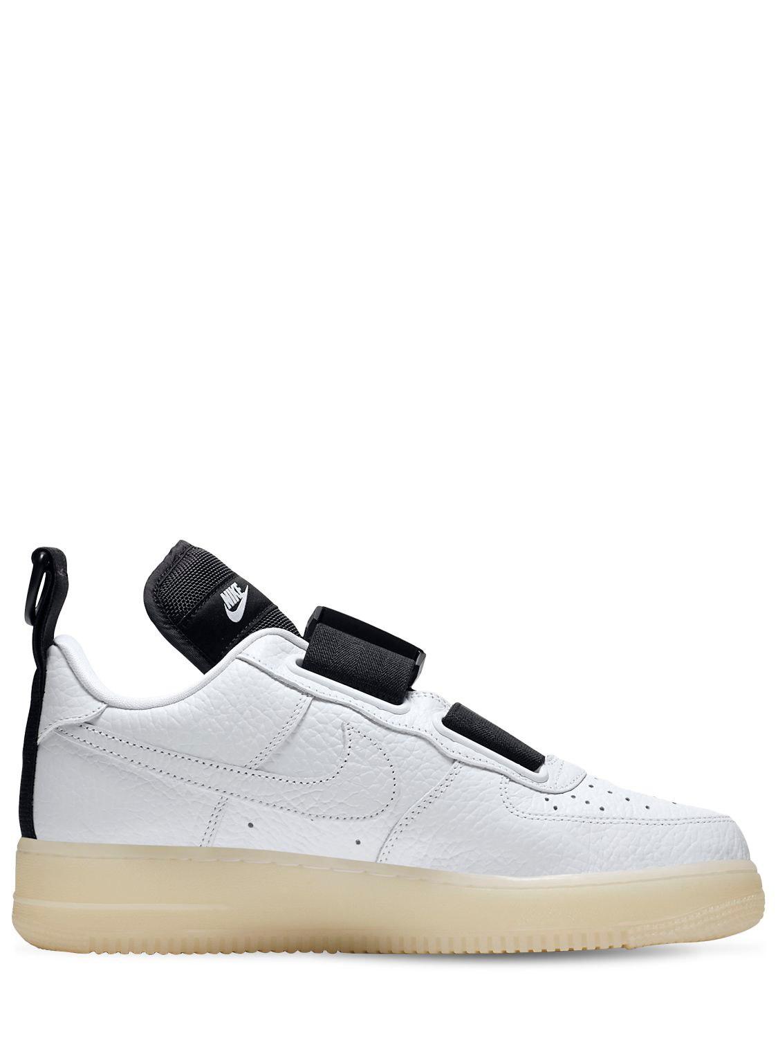 Nike Leather Air Force 1 Utility Qs Sneakers in White/Black (Black) for Men  - Lyst
