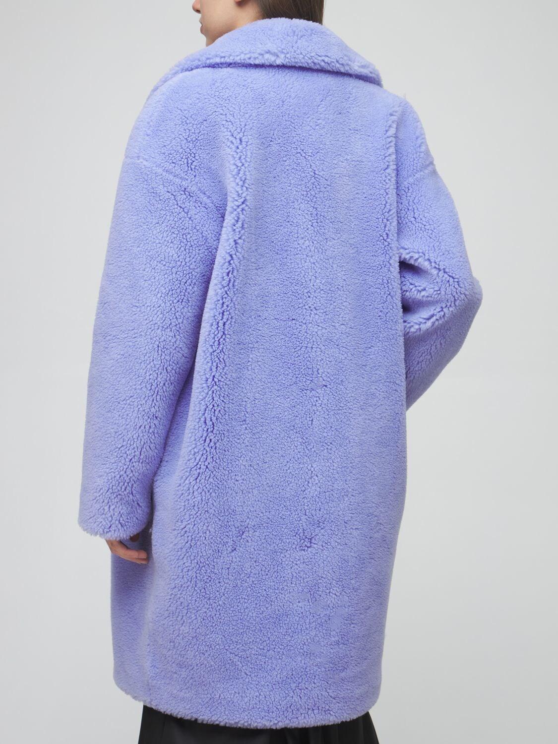 lilac teddy bear coat