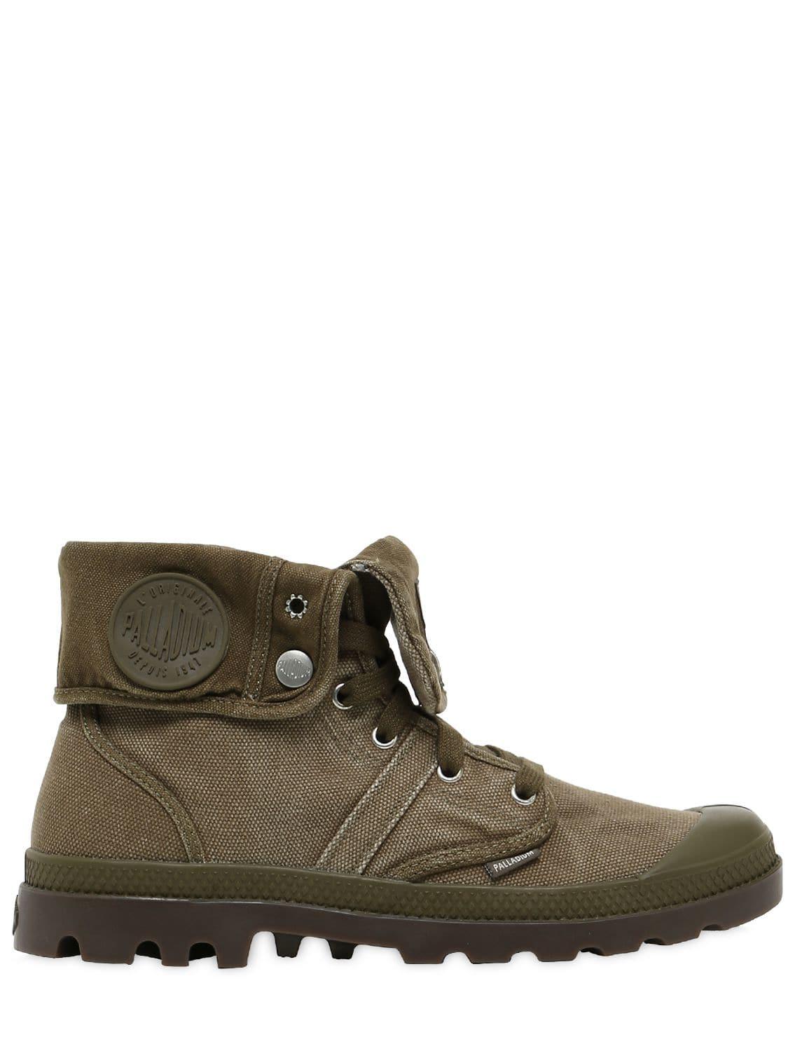palladium canvas boots