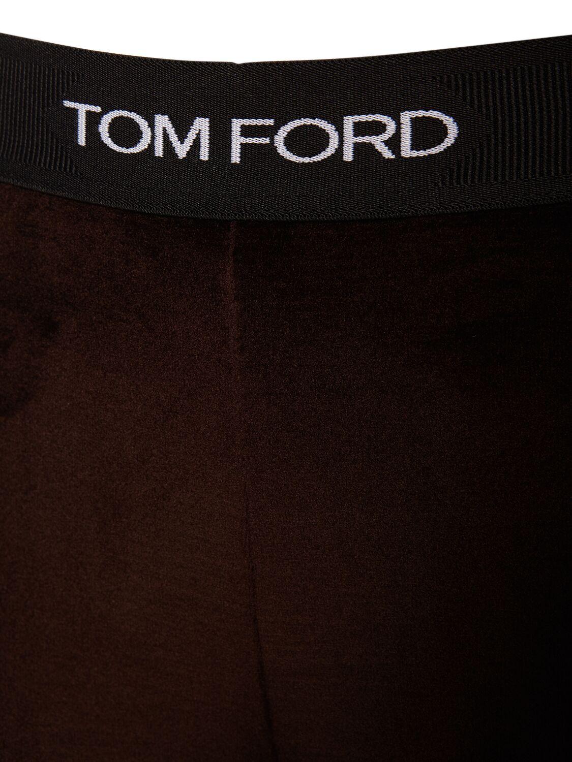 Tom Ford Velvet Logo Leggings - ShopStyle