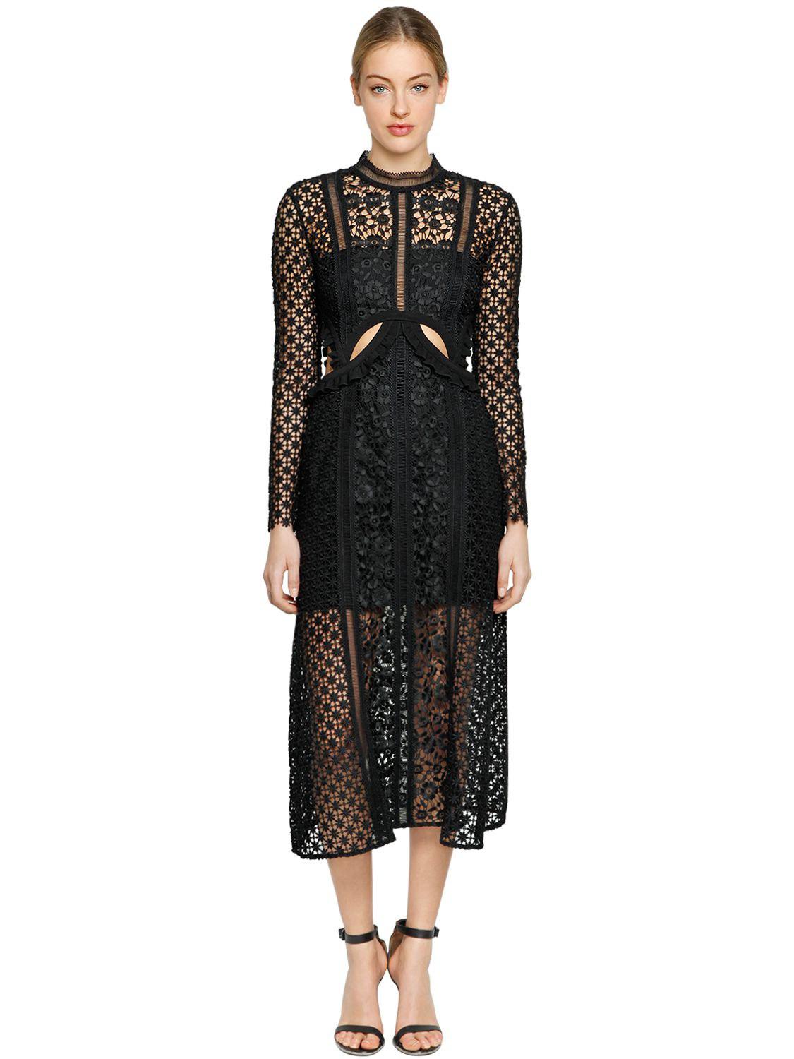 self portrait cut out dress