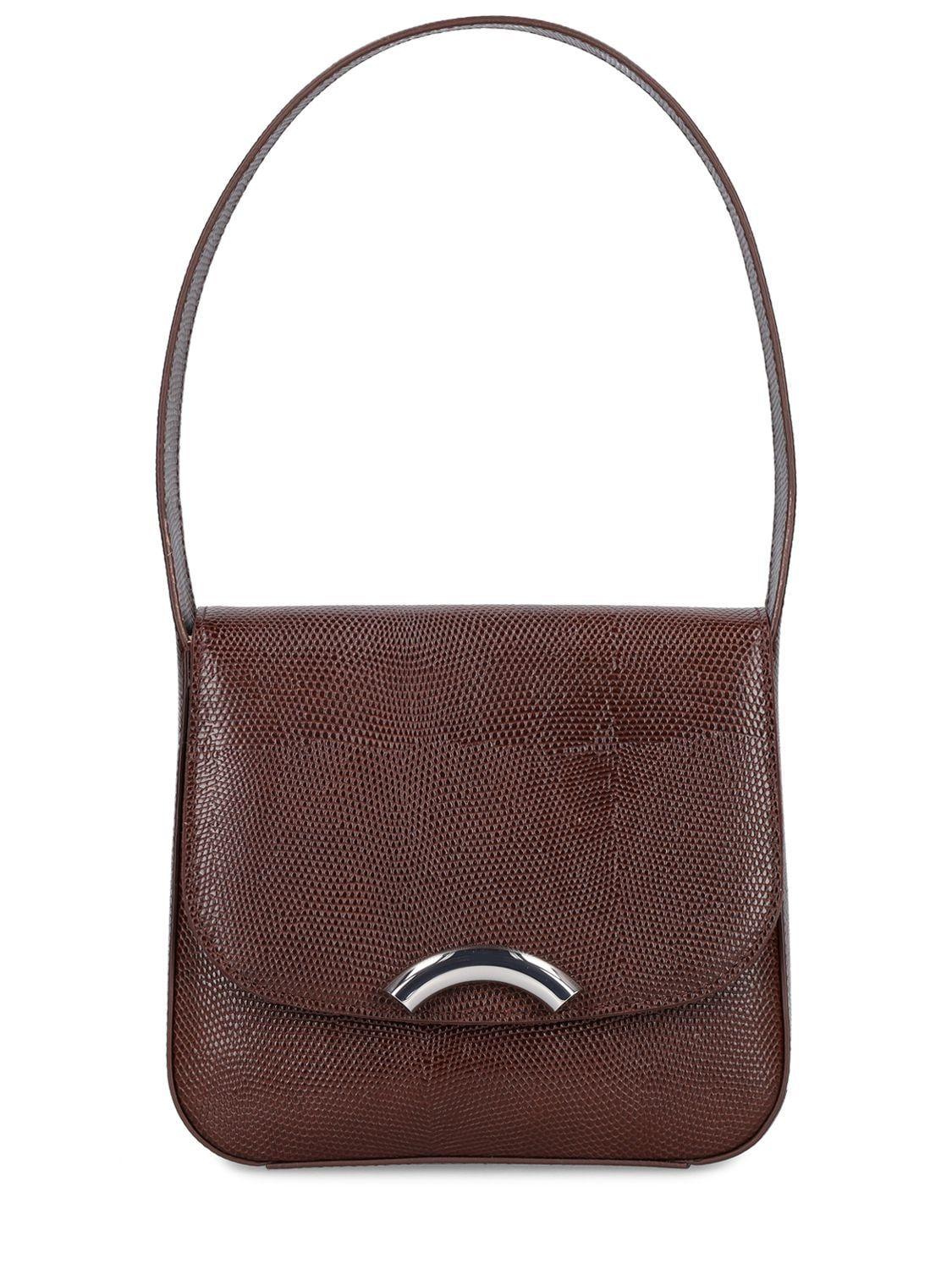 Little Liffner Rainbow Lizard Embossed Shoulder Bag in Brown Lyst