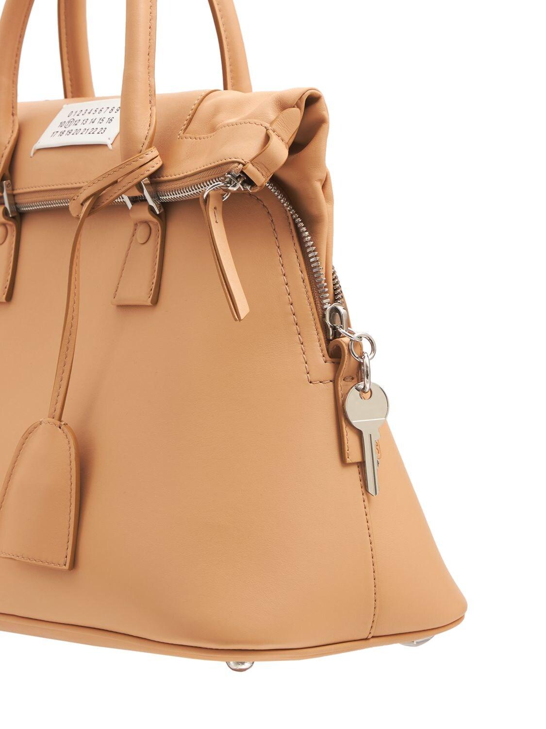 Maison Margiela Medium 5ac Soft Leather Top Handle Bag in Nude 