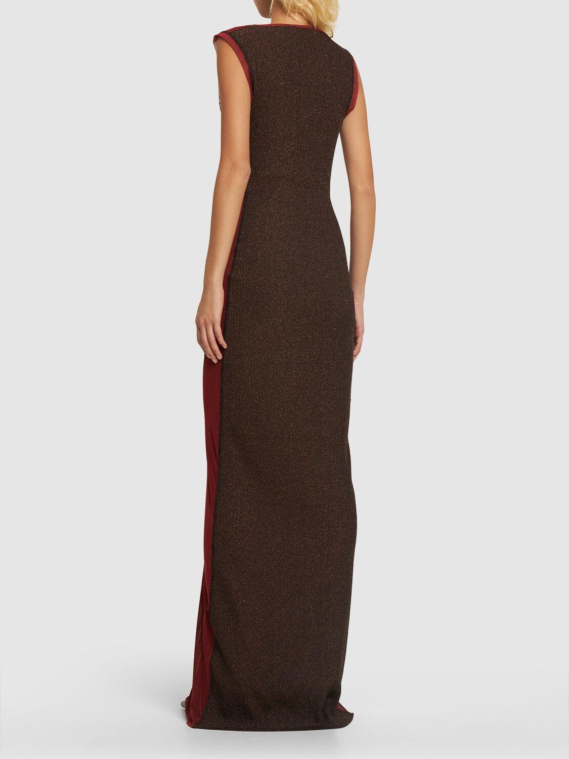OTTOLINGER Cat Print Tech Mesh Maxi Dress in Red | Lyst