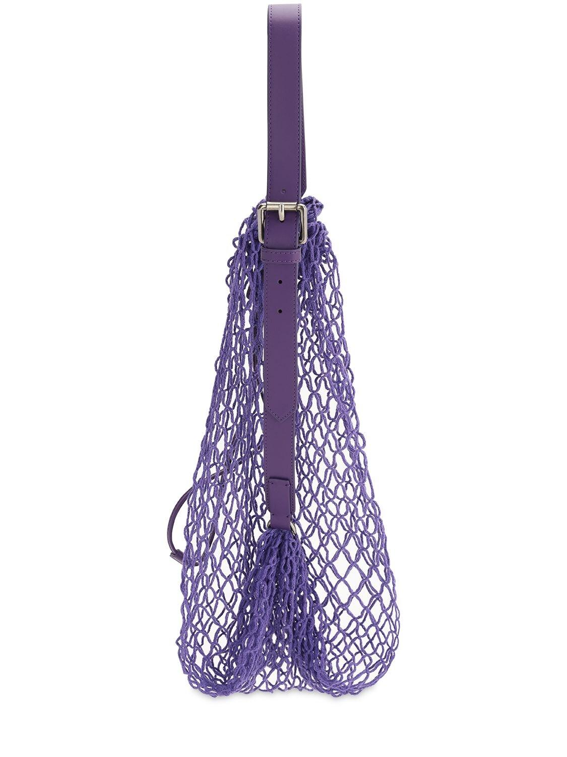 Jacquemus Le Sac Filet Net & Leather Shoulder Bag in Purple | Lyst