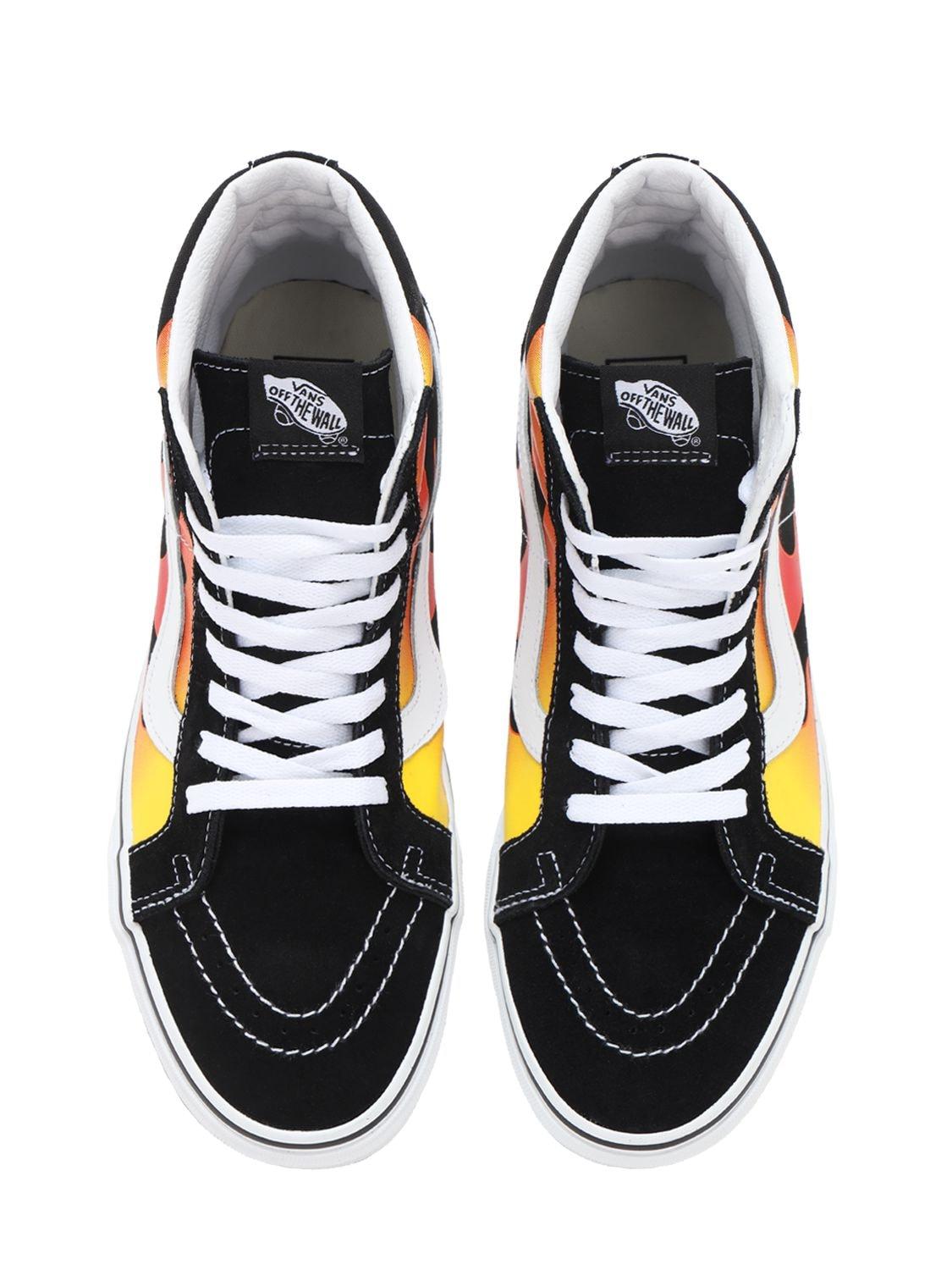 vans with flames high top