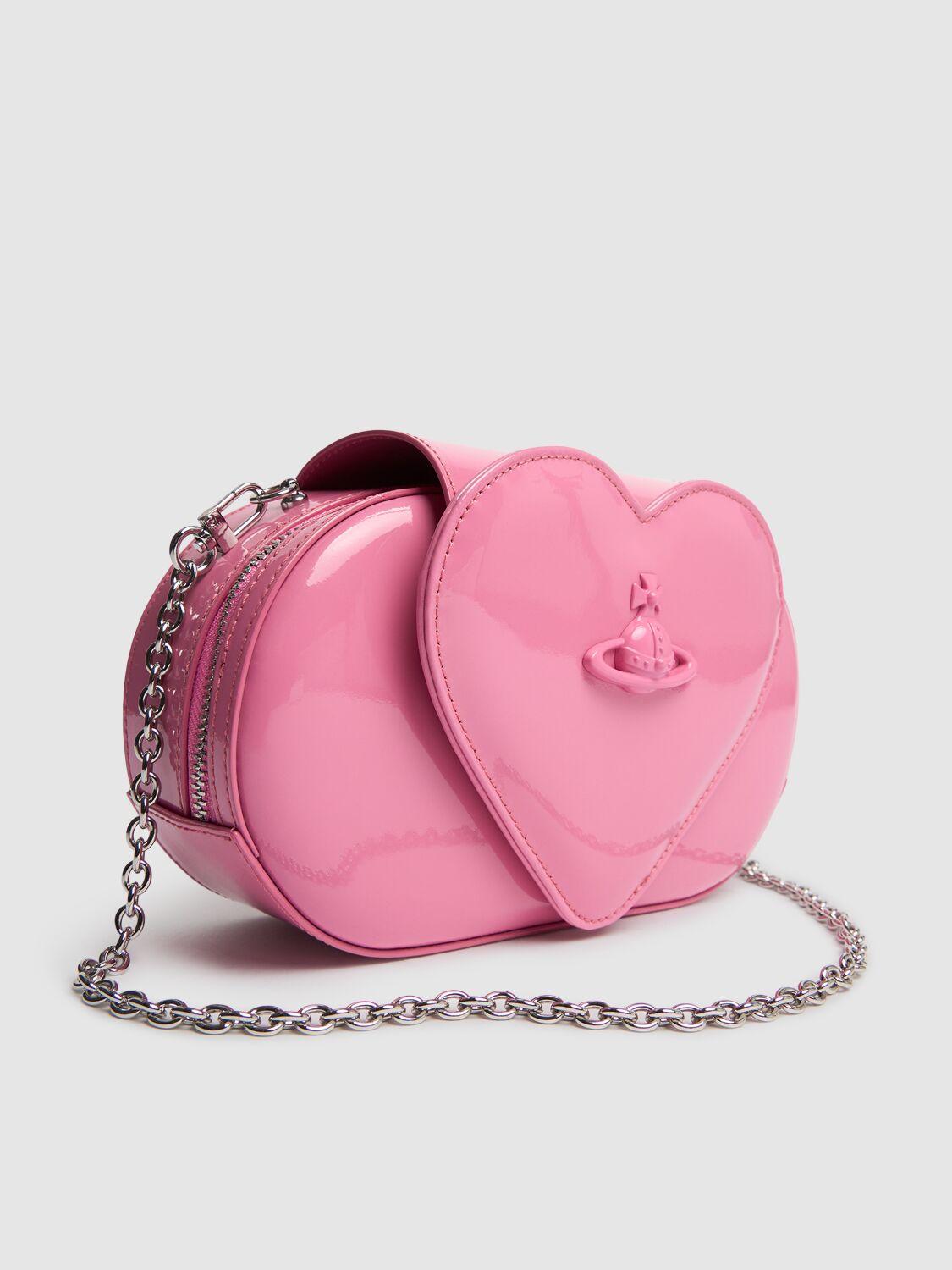 ★Vivienne Westwood★ Johnny Heart Flap Crossbody Bag Silver Vivienne Westwood Jonny Heart Flap Patent Leather Bag in