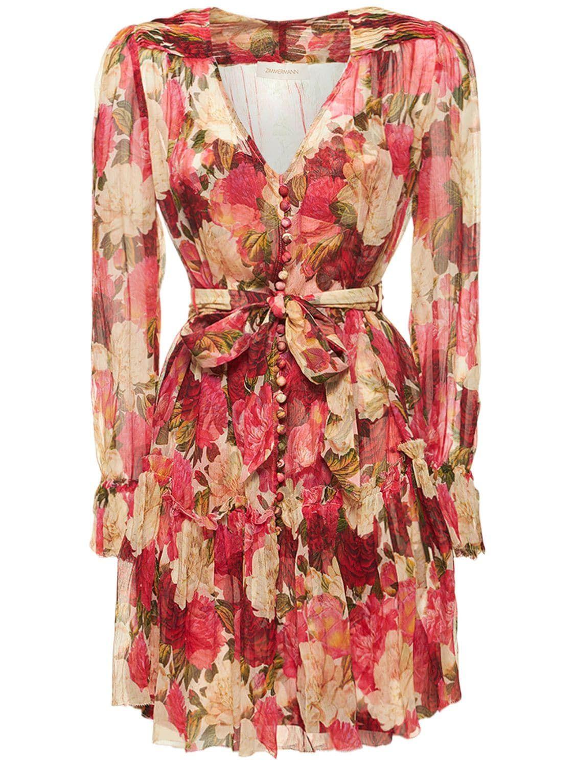 Zimmermann red 2025 floral dress