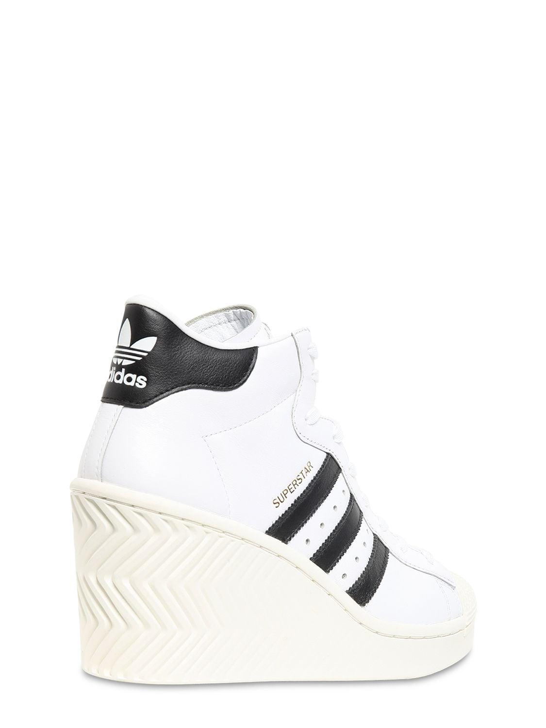 adidas Originals 90mm Superstar Ellure Sneakers in White | Lyst