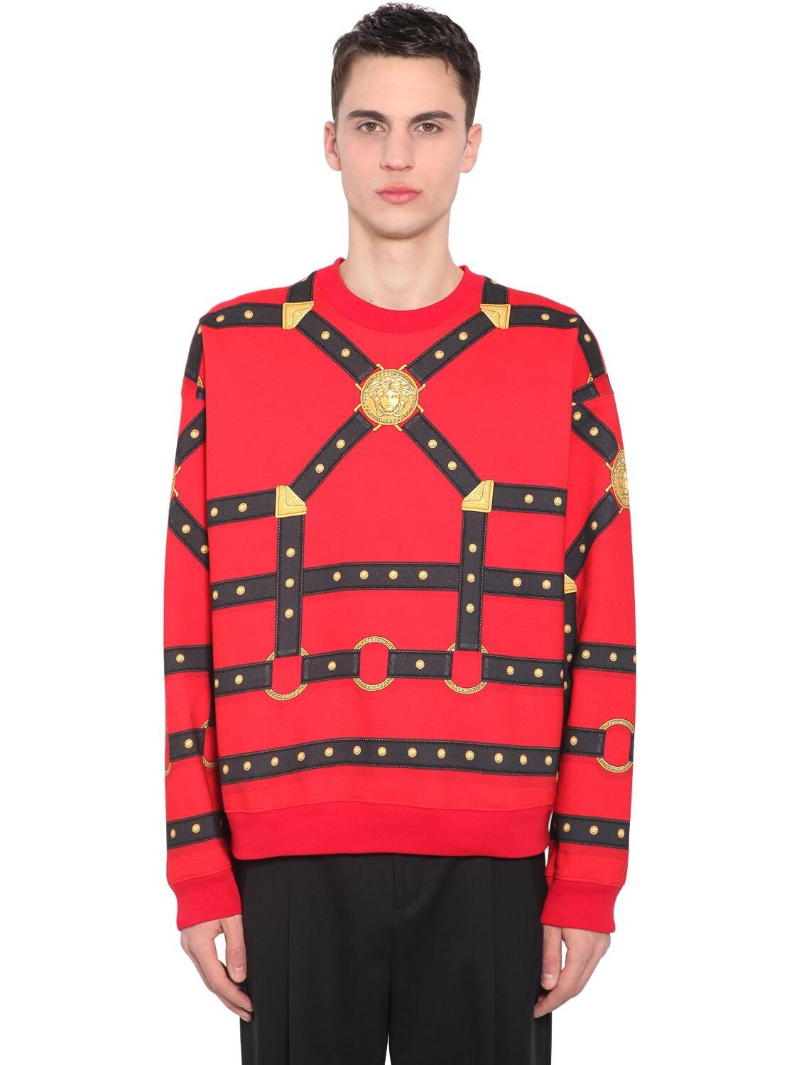 versace sweater red