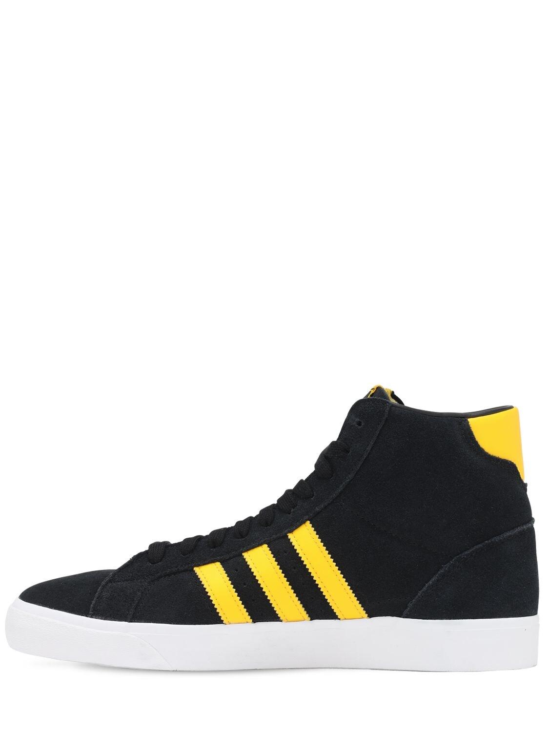adidas Originals /yellow Basket Profi Sneakers in Black for Men | Lyst