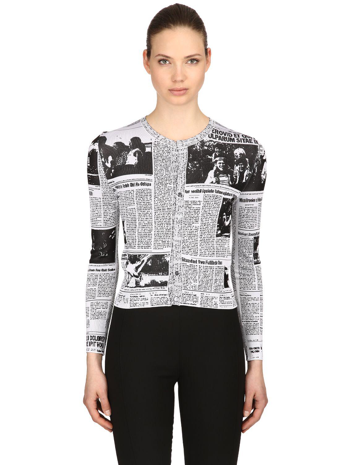 Balenciaga Newspaper Jacquard Knit 