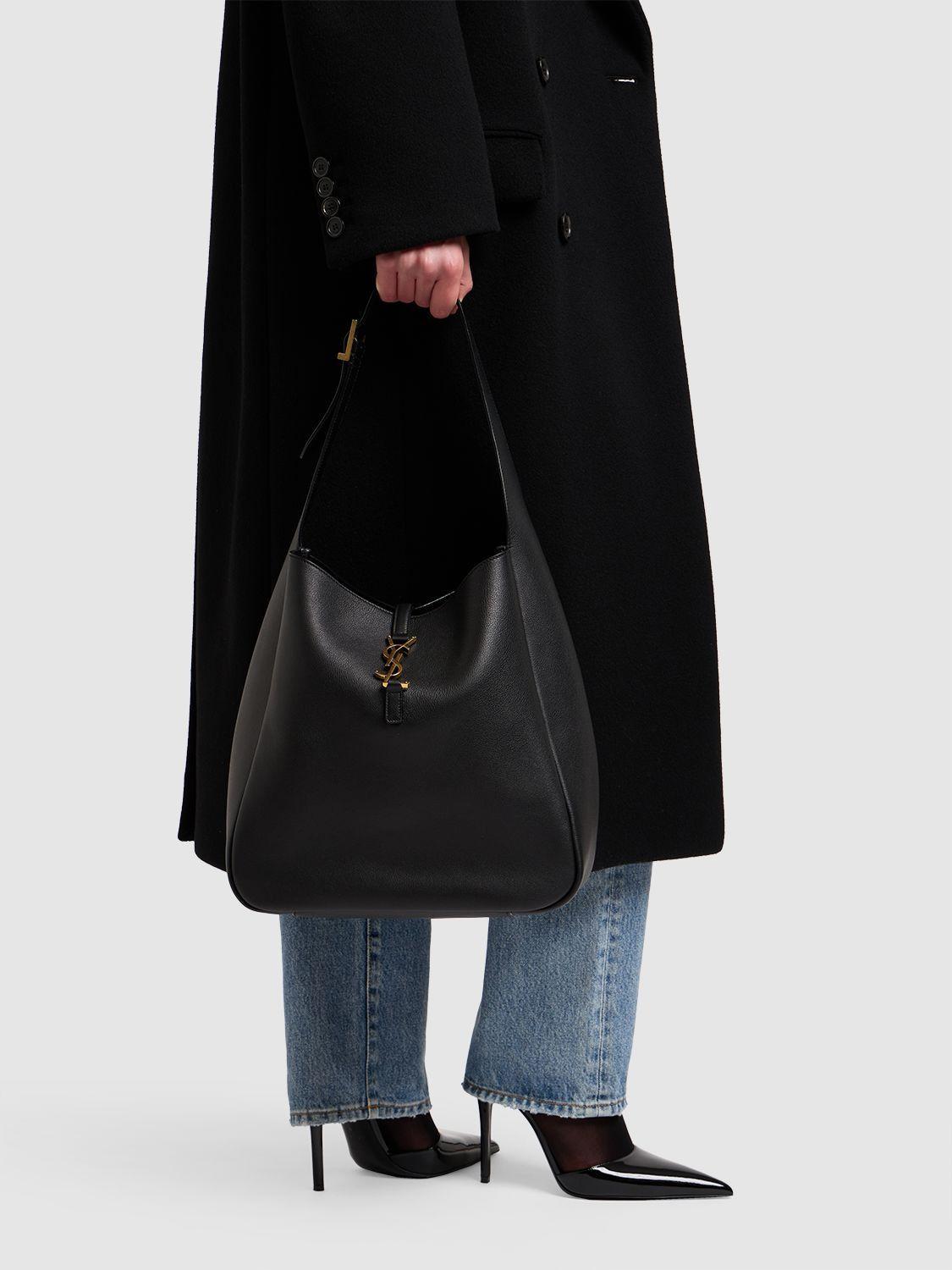 Le 5 A 7 Large Leather Tote Bag in Black - Saint Laurent