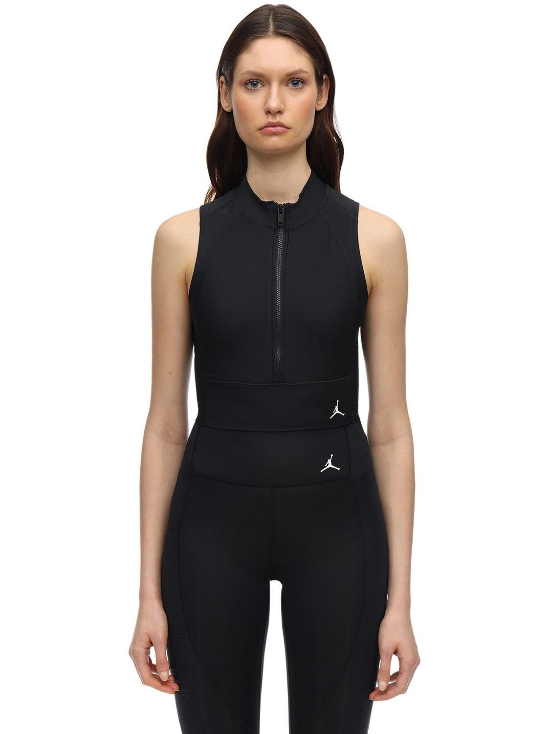 Nike Jordan Stretch Crop Top in Black | Lyst