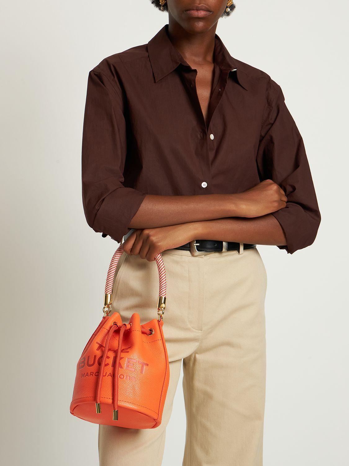 Marc Jacobs The Leather Bucket Bag in Orange | Lyst