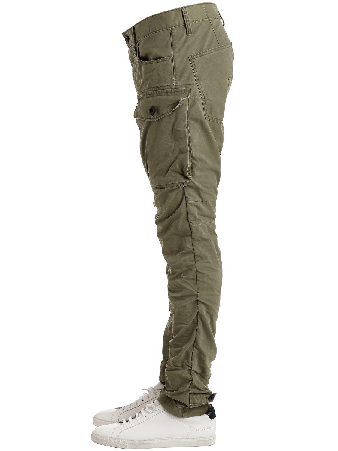 G-Star RAW Tendric 3d Tapered Cotton Cargo Pants in Green for Men - Lyst