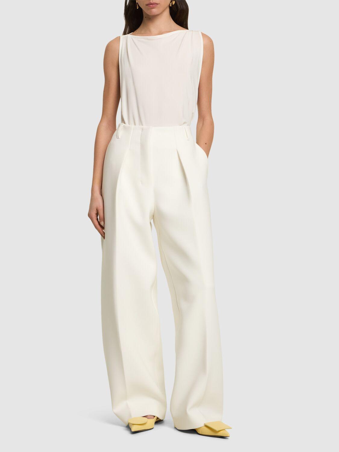 Jacquemus Le Pantalon Ovalo ハイライズパンツ ホワイト | Lyst