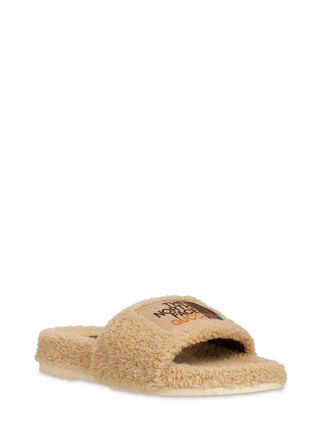 Gucci X The North Face Wool Slide Sandals for Men | Lyst