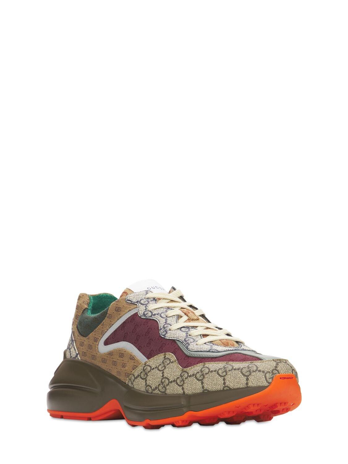 gucci men's natural gg rhyton sneaker