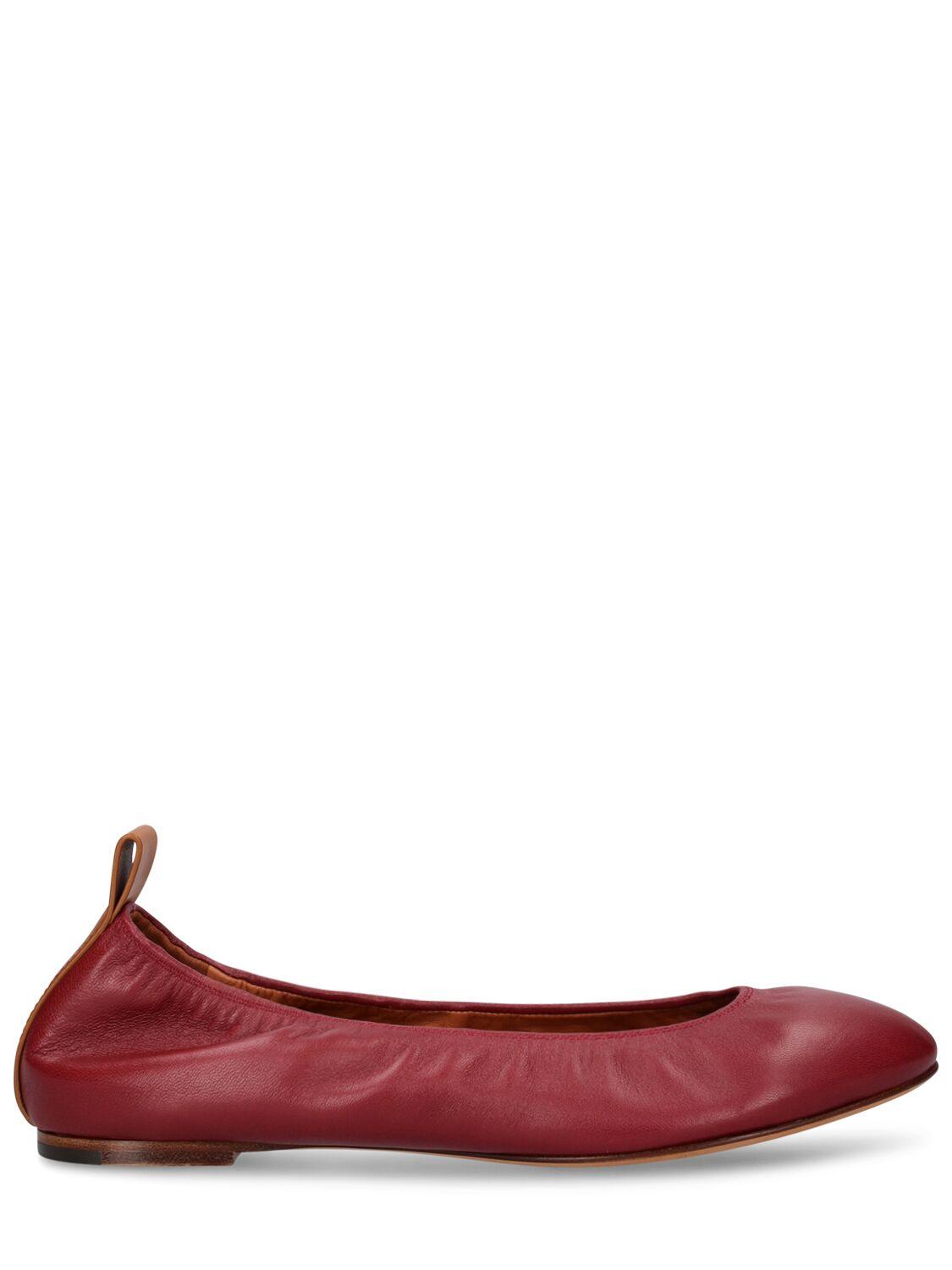 Leather ballet flats Louis Vuitton Red size 6 UK in Leather - 33294443