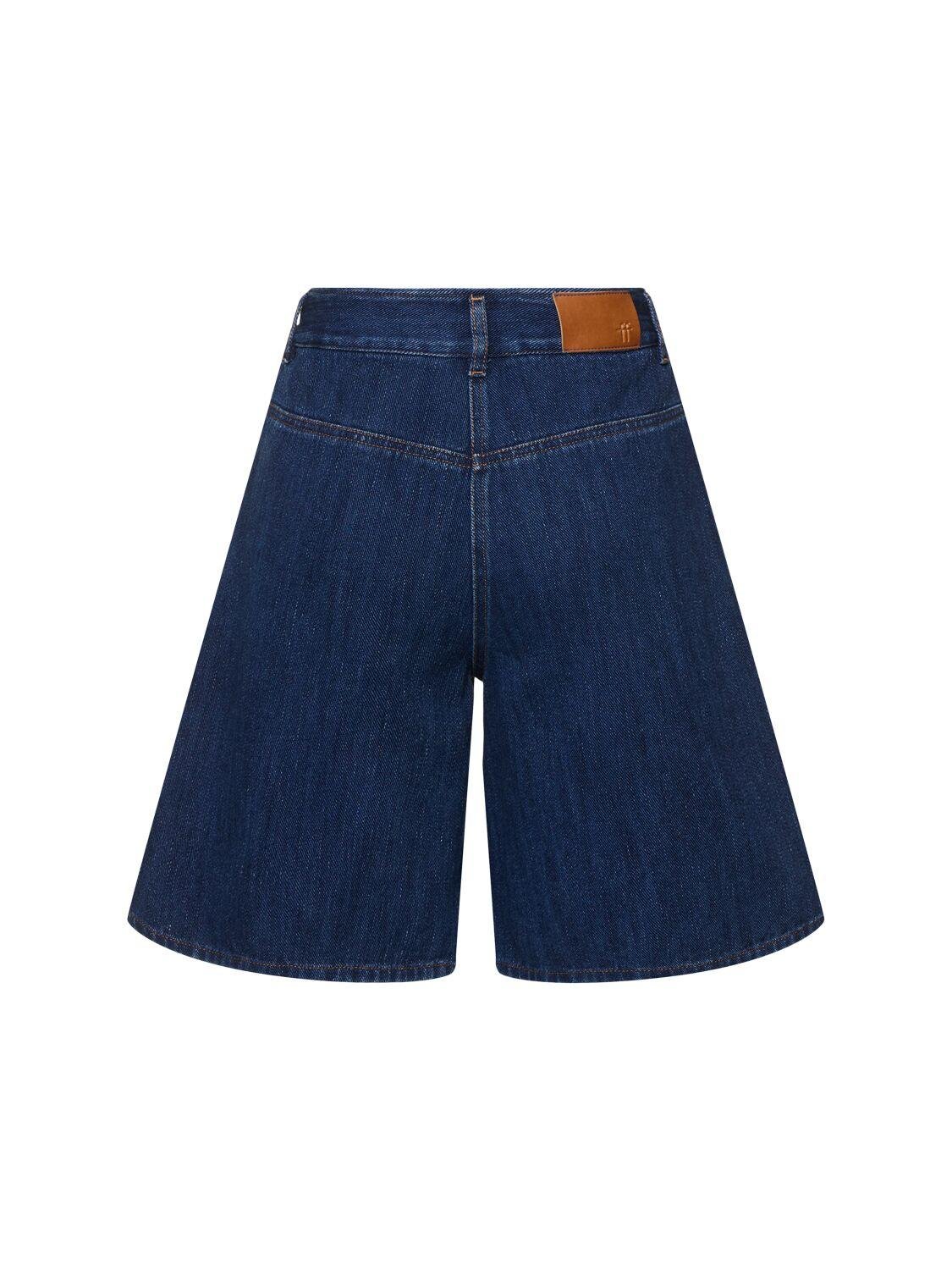 パンツ FORTE FORTE Women Shorts  Burmudas 12818 my pants F46A 6015 bermuda shorts for women in cotton and linen acqua | forte_forte