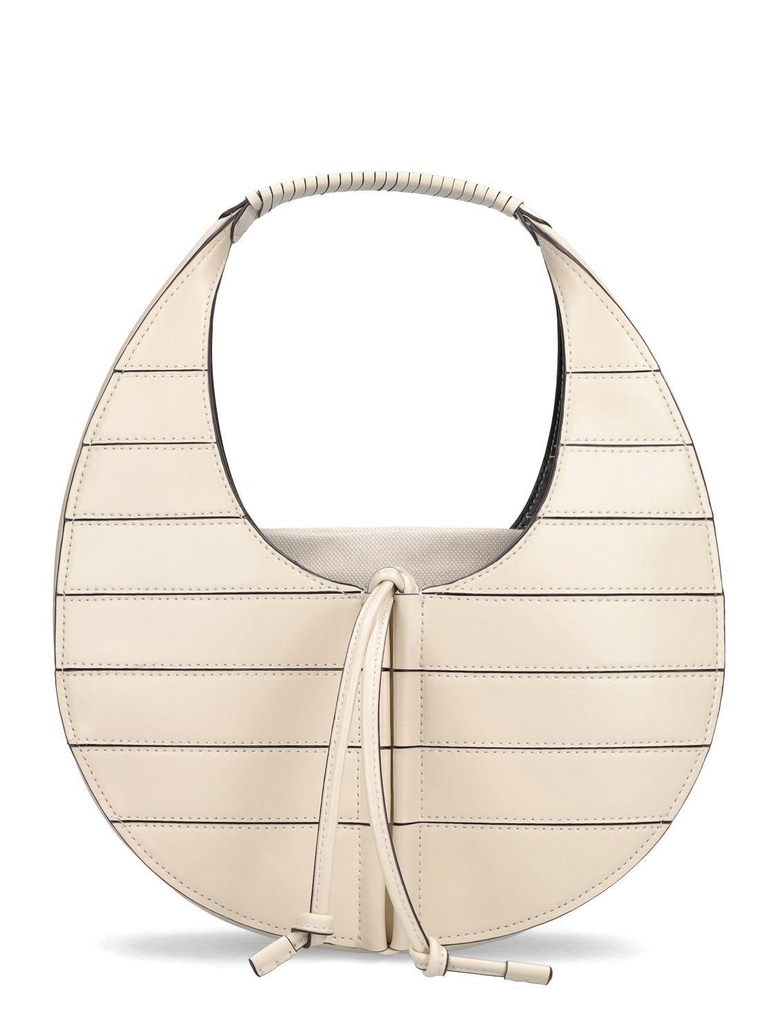 STAUD Slatted Moon Bag in Natural Lyst