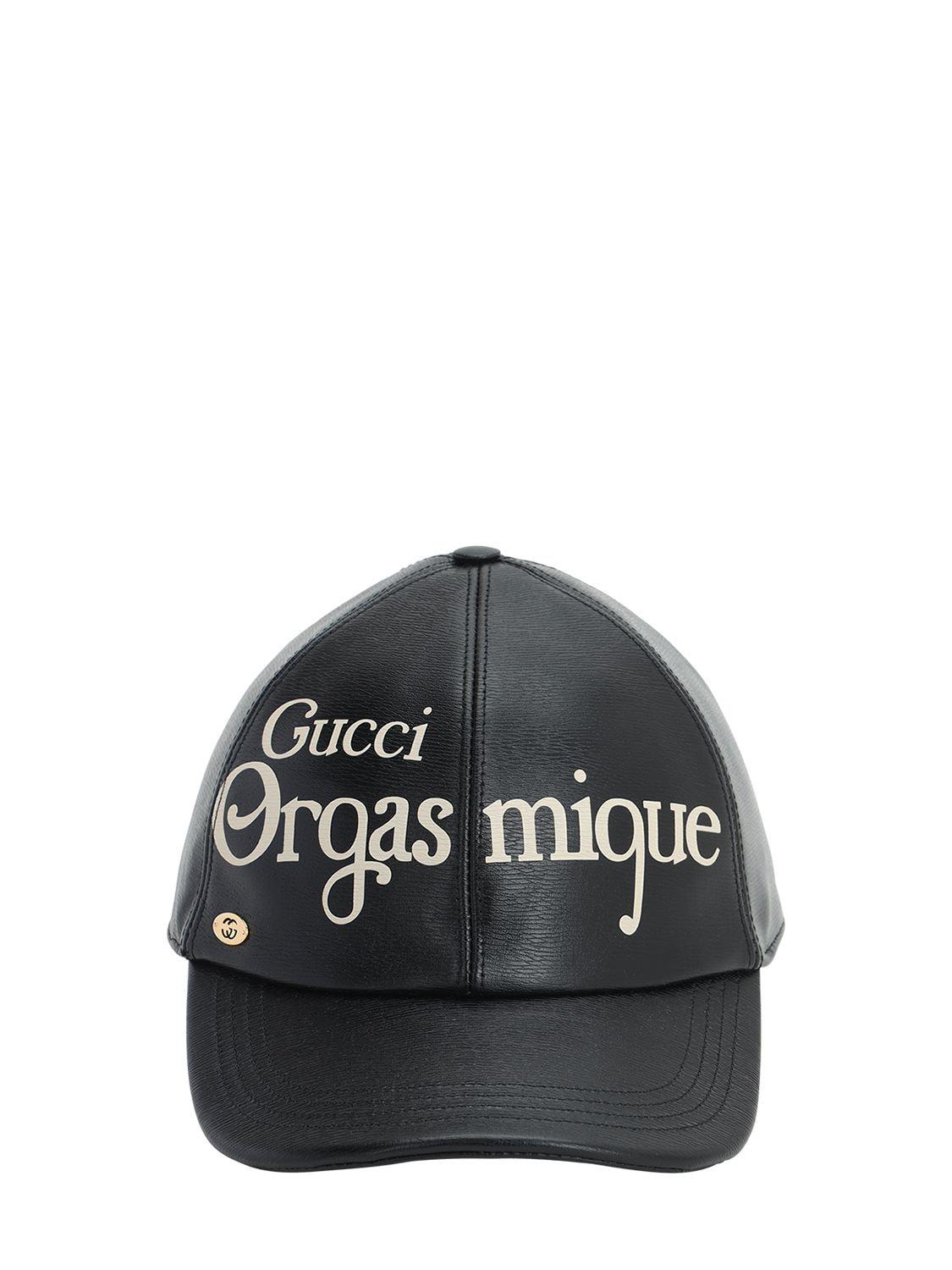 Gucci Orgasmique Print Baseball Hat in Black for Men | Lyst