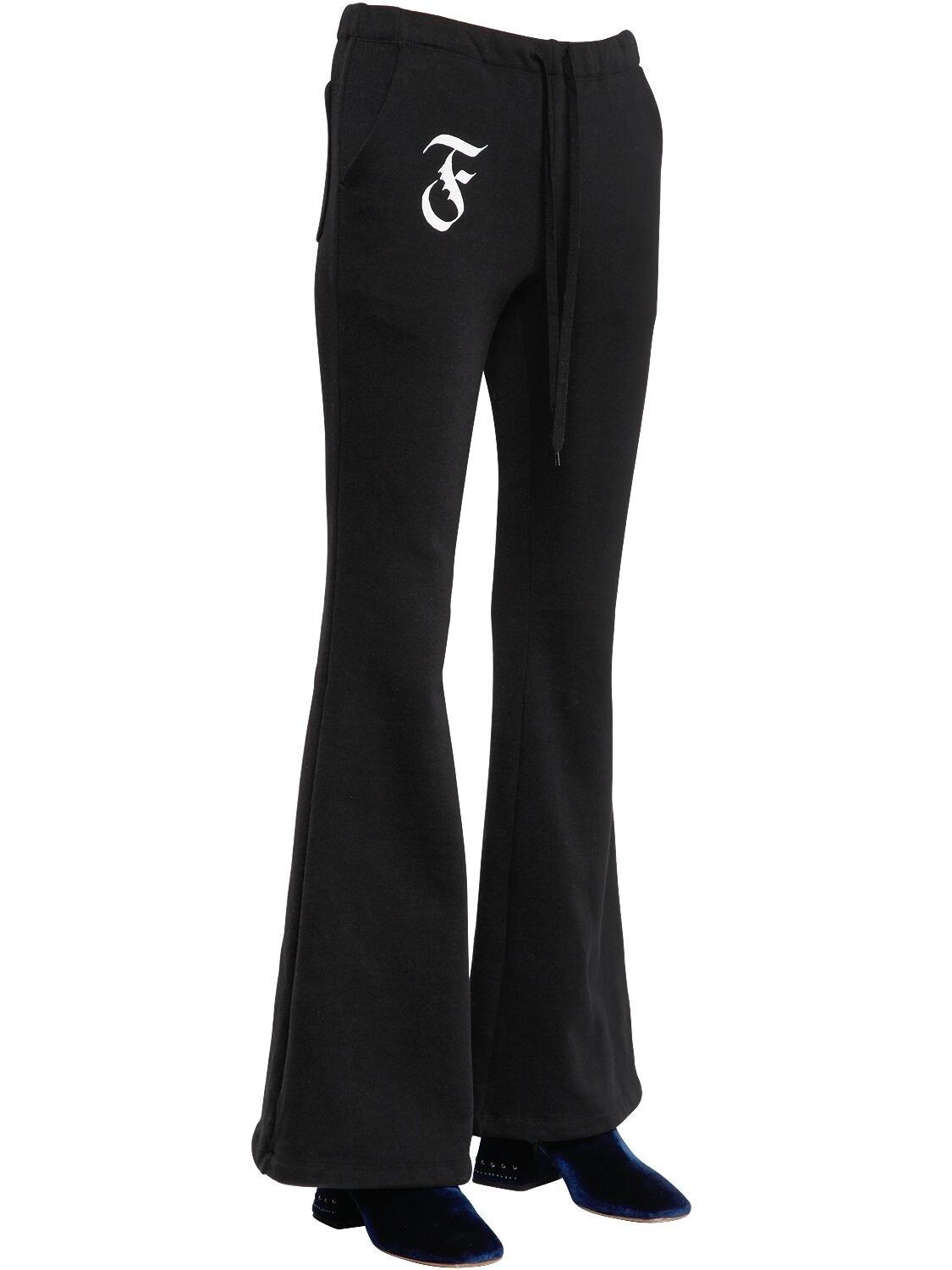 black flare sweatpants