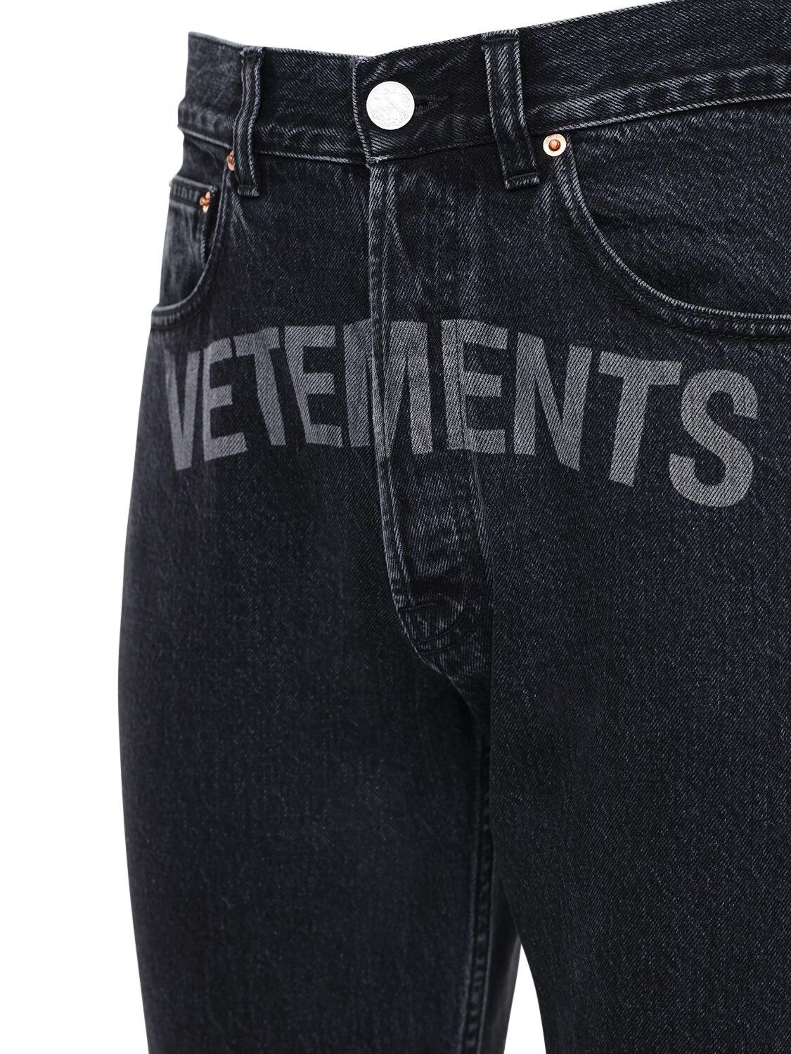 Vetements jeans logo hotsell