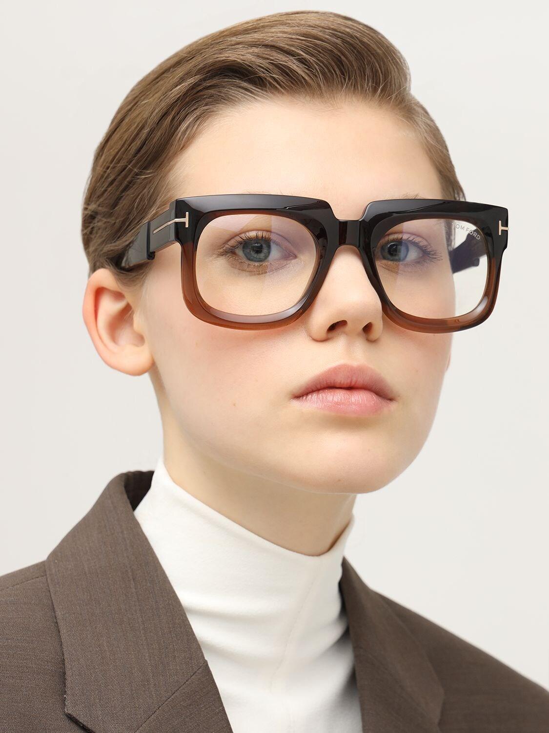 Tom Ford Christian Round Optical Glasses in Brown - Lyst