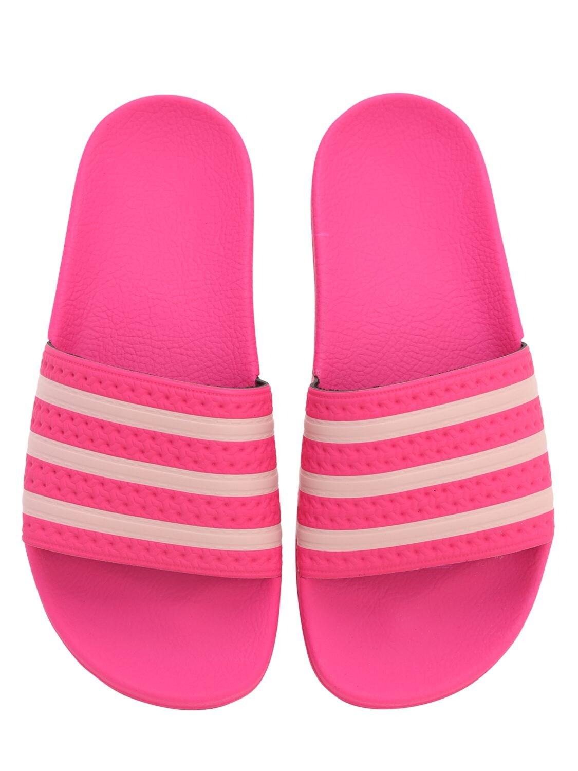 adidas Originals Adilette Slide Sandals in Fuchsia (Pink) | Lyst