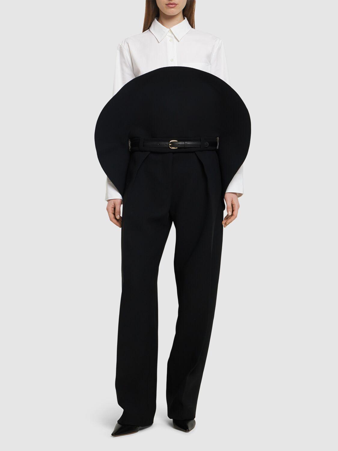 Le Pantalon Rond Crepe Volant Pants