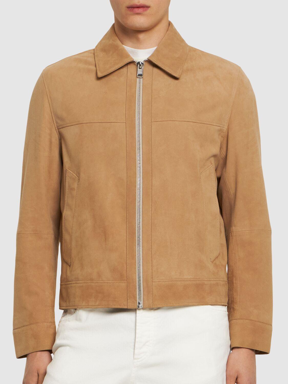 BOSS Malbano Suede Jacket in Natural for Men Lyst