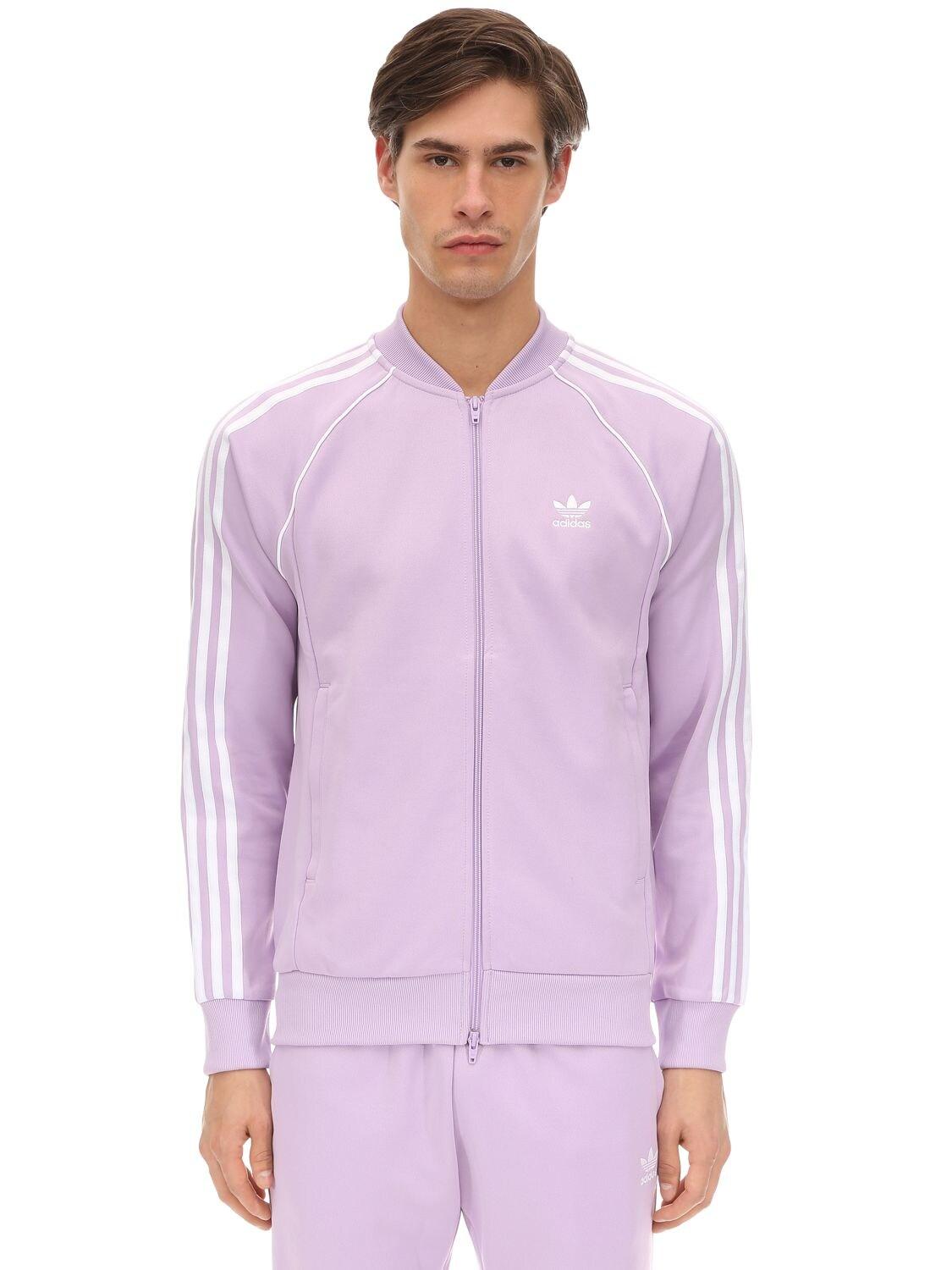 adidas Originals Adicolor Zip-up Track Jacket in Purple for Men | Lyst