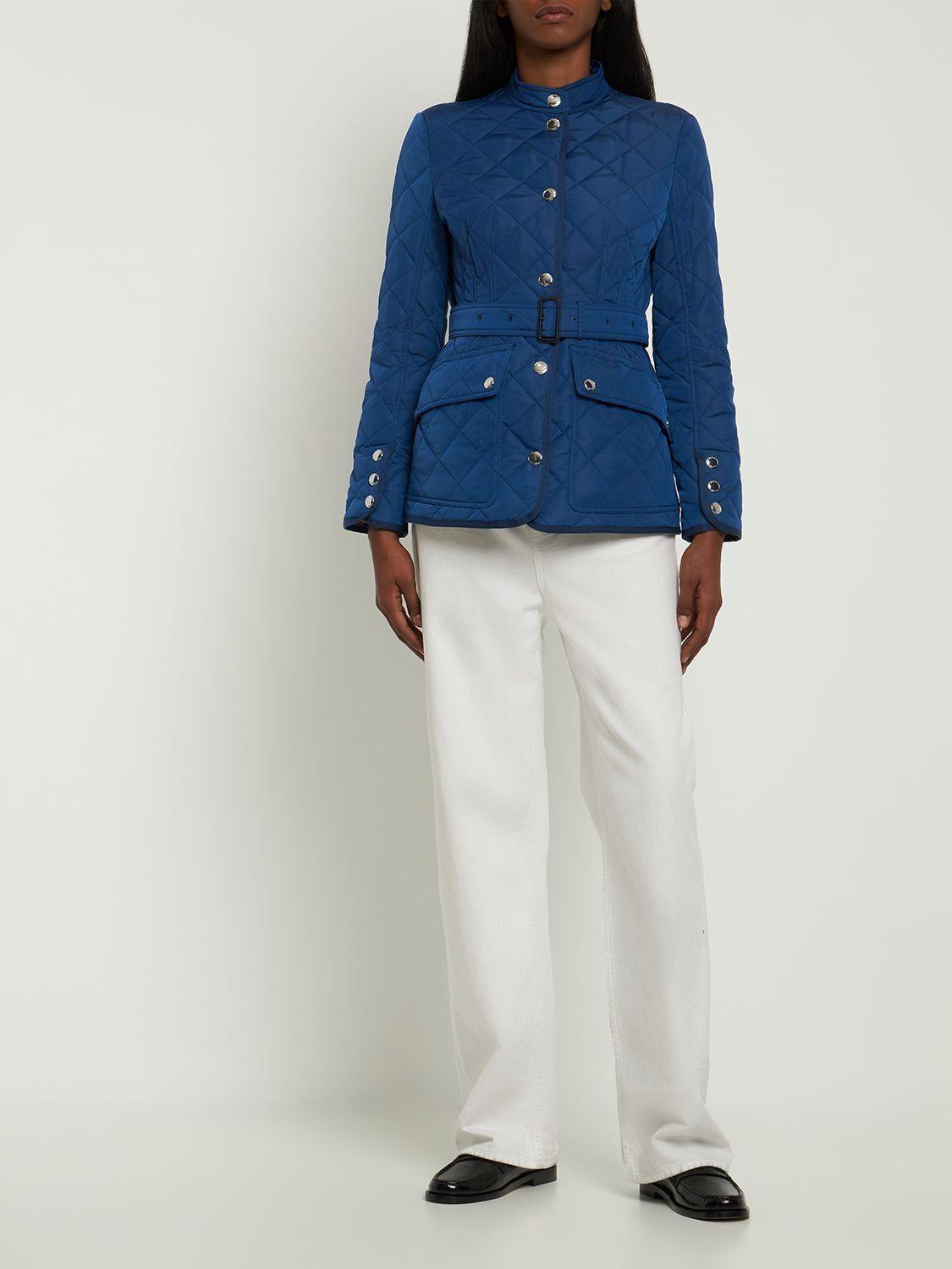 Burberry quilted cheap belted jacket