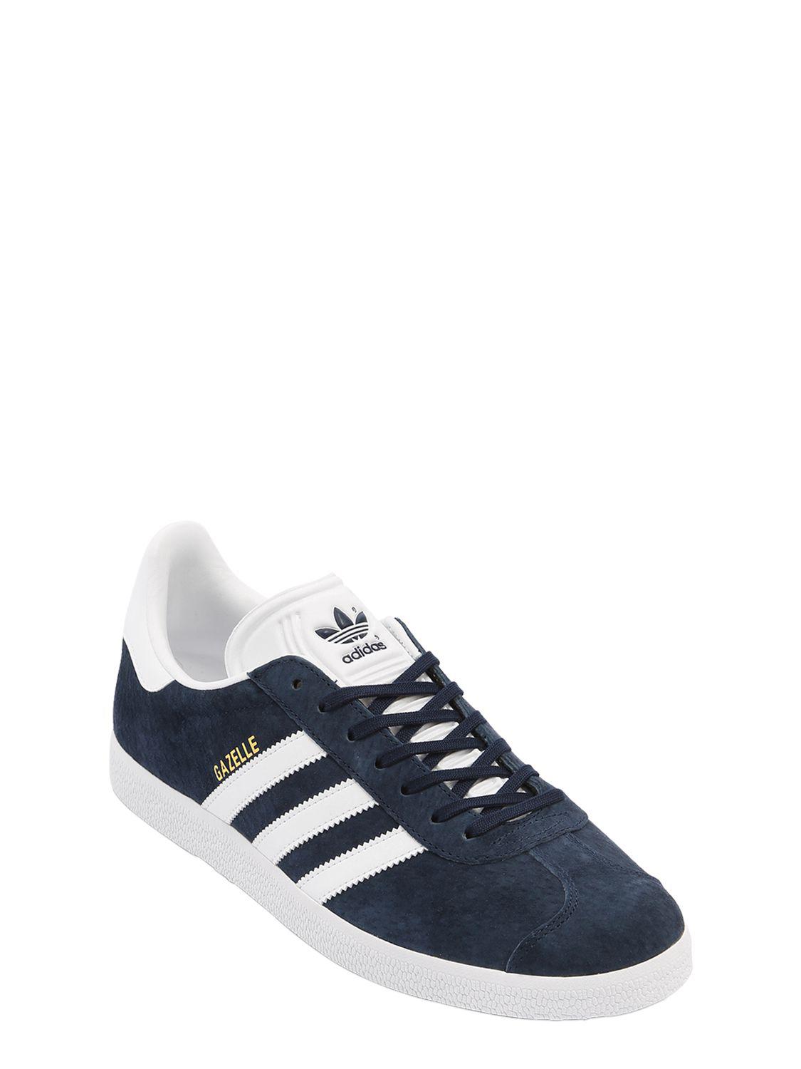 Lyst - Adidas Originals Gazelle Nubuck Sneakers in Blue for Men