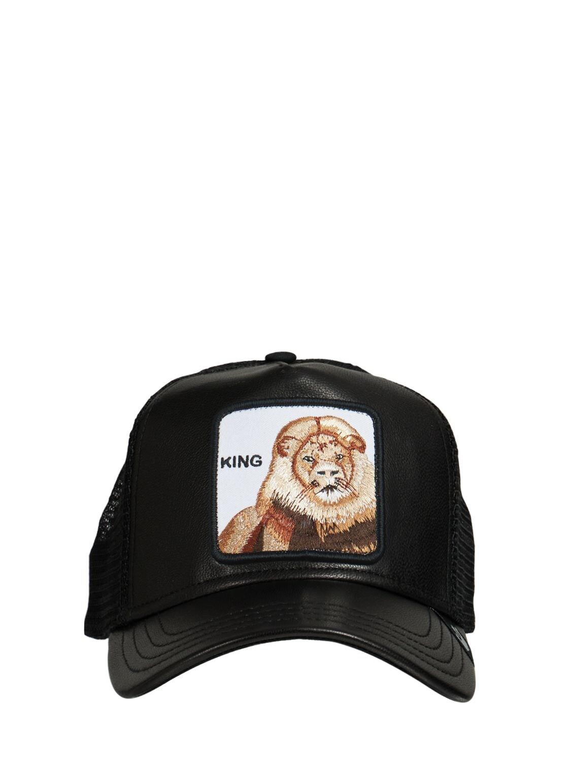 Goorin Bros Mesh Cap Animal Farm King Lion The Best Black Leather Trucker Hat 