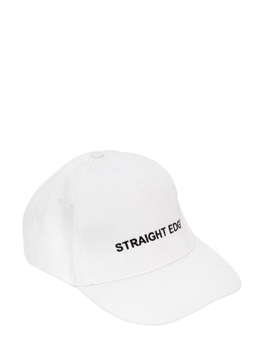 white straight cap