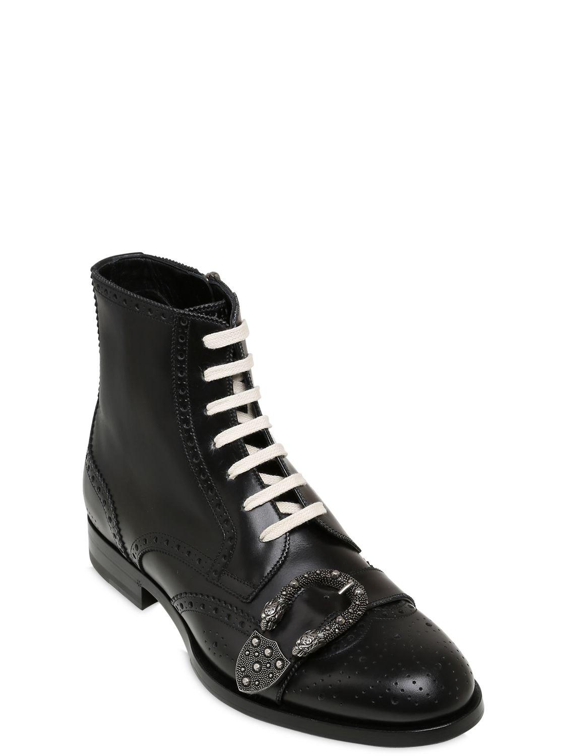 gucci boots with white laces
